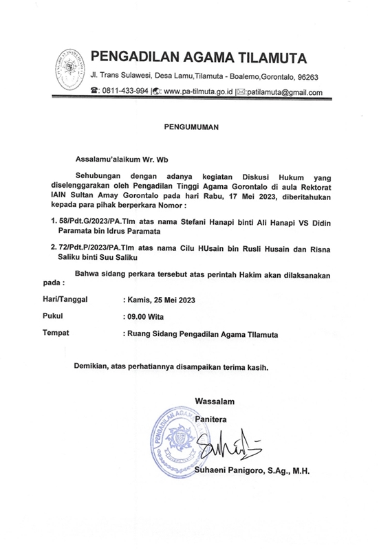 Peng Tundaan Sidang 160523
